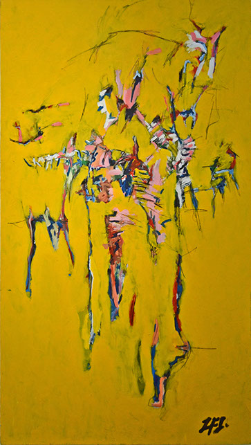 Abstracto, abstract, painting, pintura, expresionismo, expresionism, ecuatoriano, ecuadorian, amaillo, yellow, desert, desierto juan francisco 